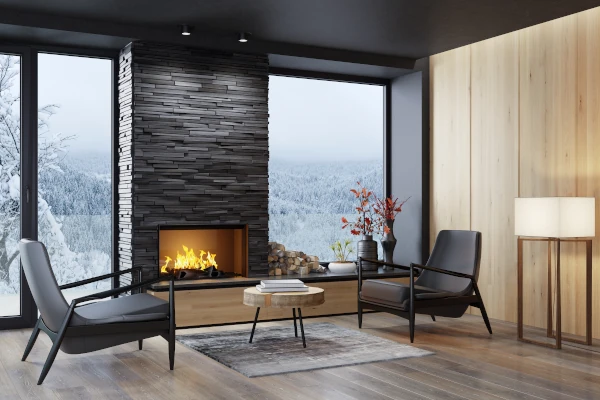 Holz-Aluminium Türen mit Fenster