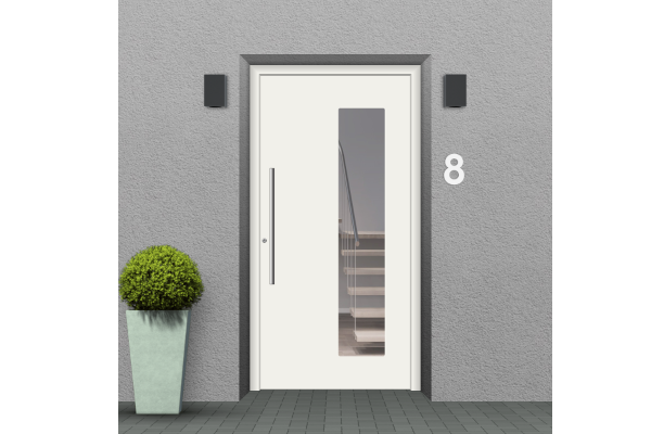 Haustür Aluminium Weiß