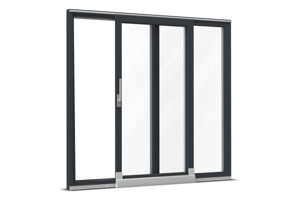 PSK-Tür Holz-Aluminium Anthrazitgrau