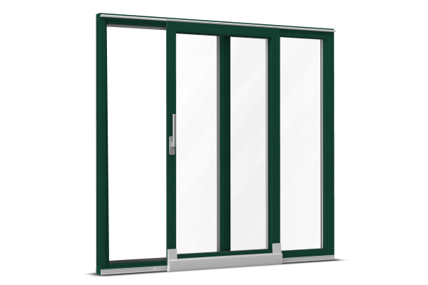 PSK-Tür Holz-Aluminium Moosgrün