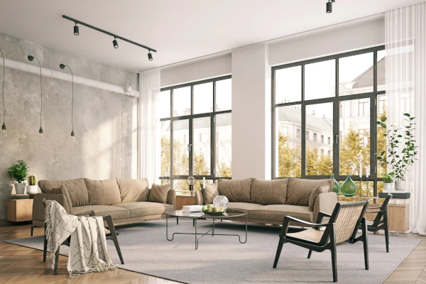 Fenster mit Sprossen in Anthrazit