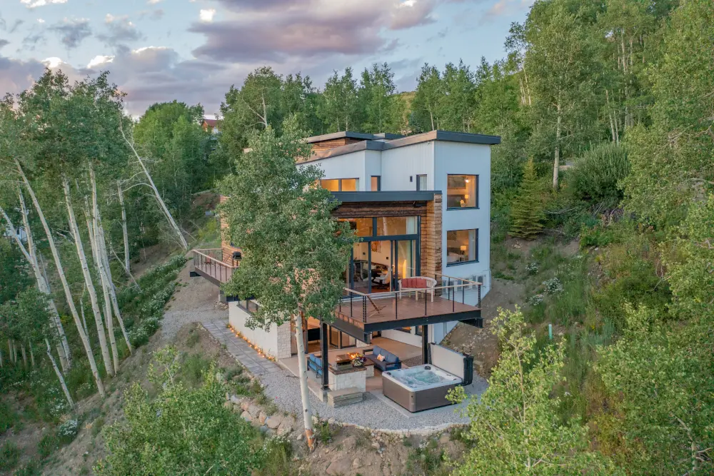Holz-Alu-Fenster und -Türen für ein Haus in Colorado, USA