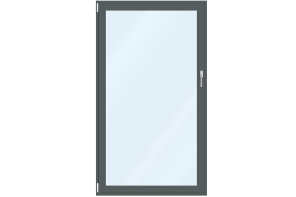 UPVC French door basalt grey
