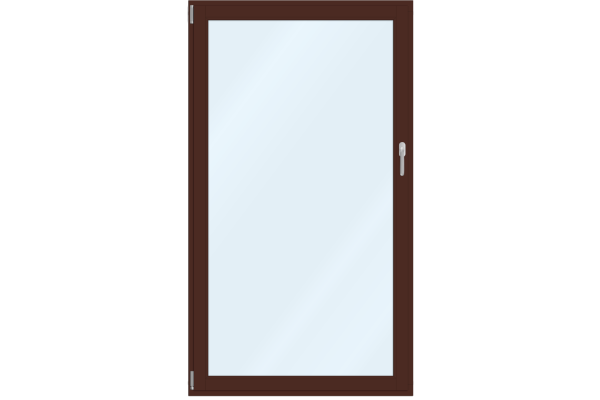 Wooden French door mahagony brown