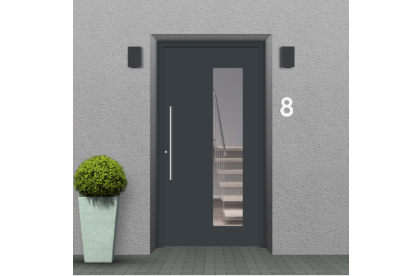 Aluminium front door anthracite grey