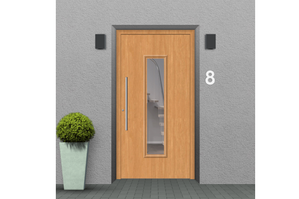 Wood front door spruce