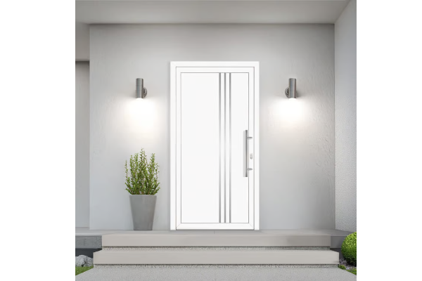 UPVC front door white