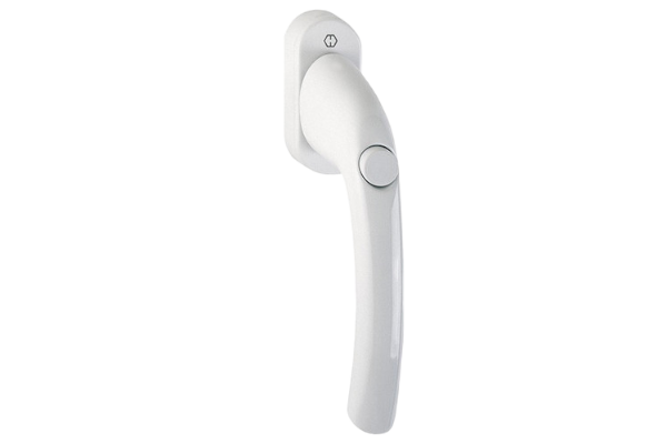 Push button handle in white