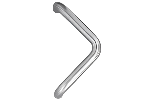 External lever handle triangular aluminium silver