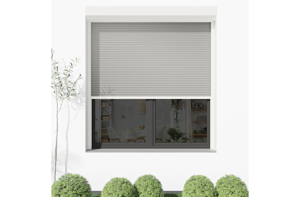 Roller shutters light grey
