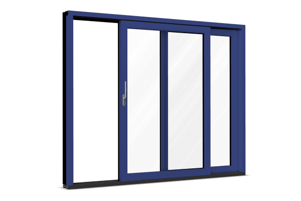 Aluminium patio door blue