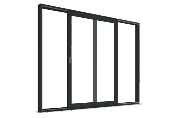 Wood-alu parallel tilt-and-slide door anthracite grey 