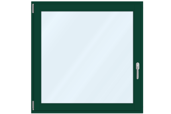 Wood window moss green