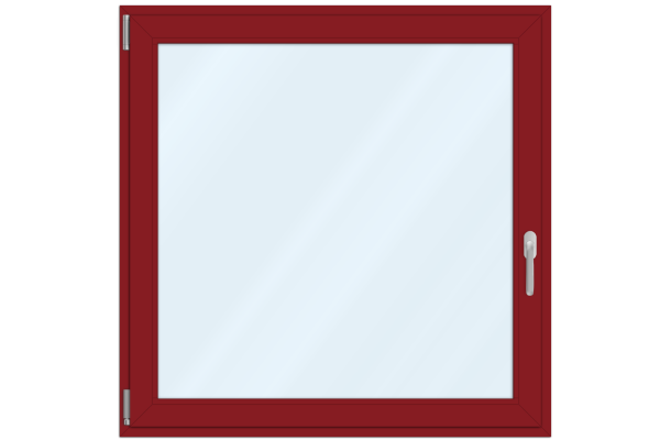 Aluminium window ruby red
