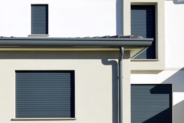 Windows with closed shutters
