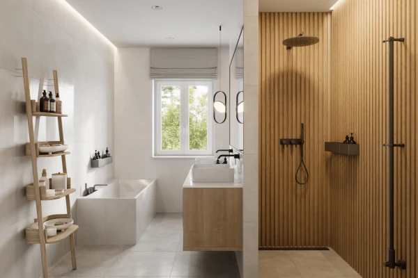 Tilt-and-turn bathroom window