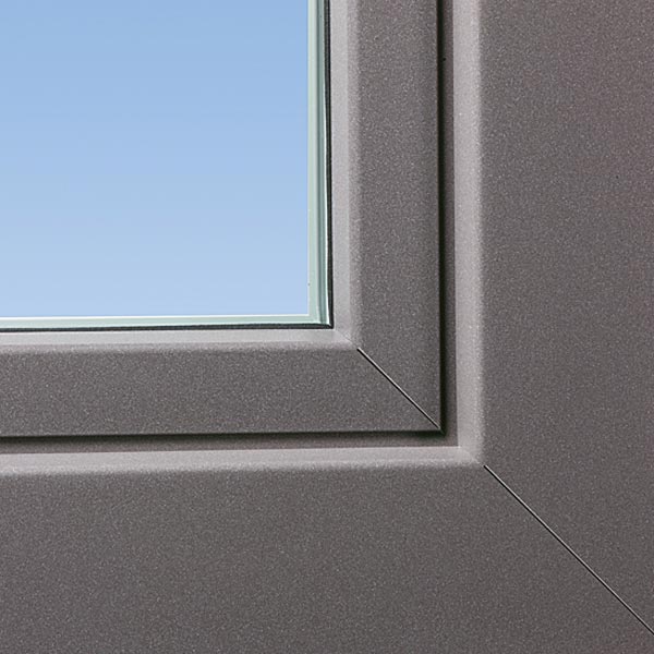 Kunststoff Aluminium Fenster in Grau Twinset 8000s