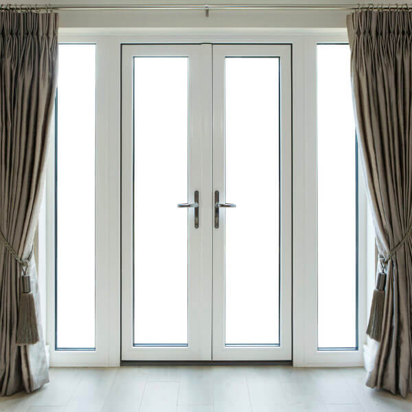 French Doors With Side Panels Neuffer, Curtains For Front Door Side Panels