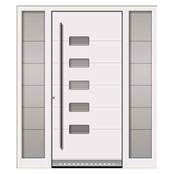 Aluminium Front Doors In Beautiful Modern Designs Neuffer White Front Door With Glass Inset