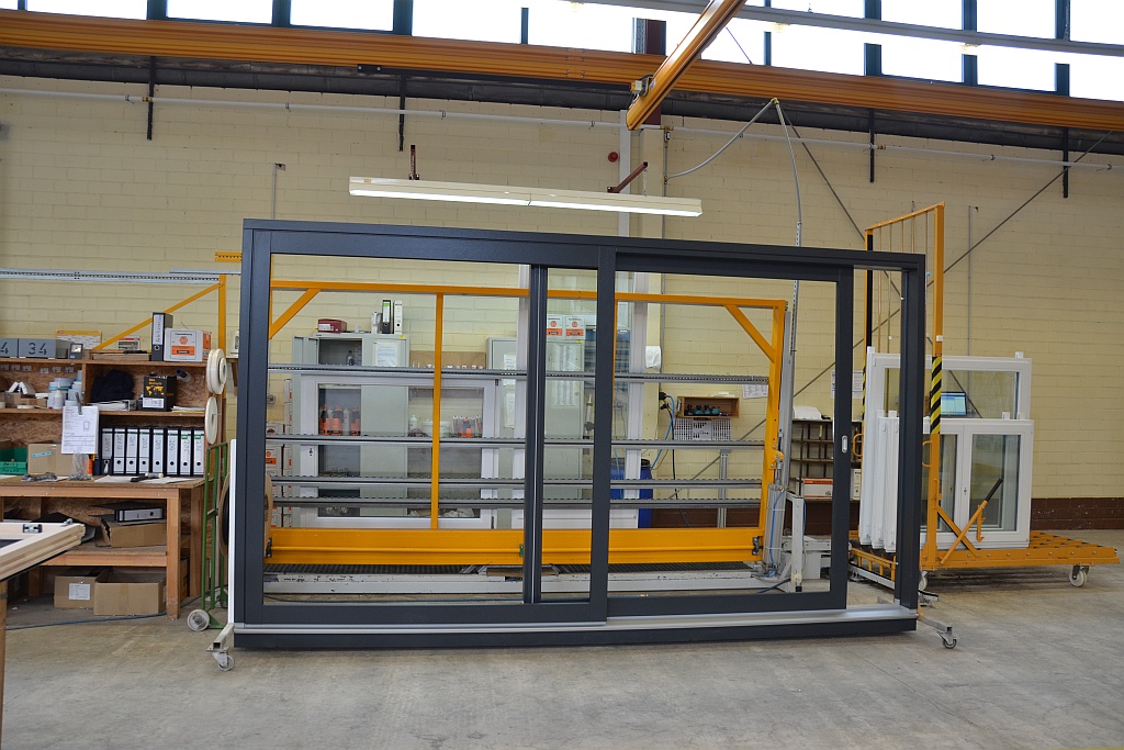 Sliding doors at the factory