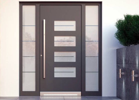 Front door with glass panels Front door with glass panels